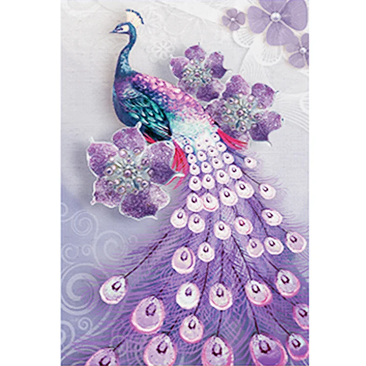 Peacock - Partial Special-Shaped 30*40CM