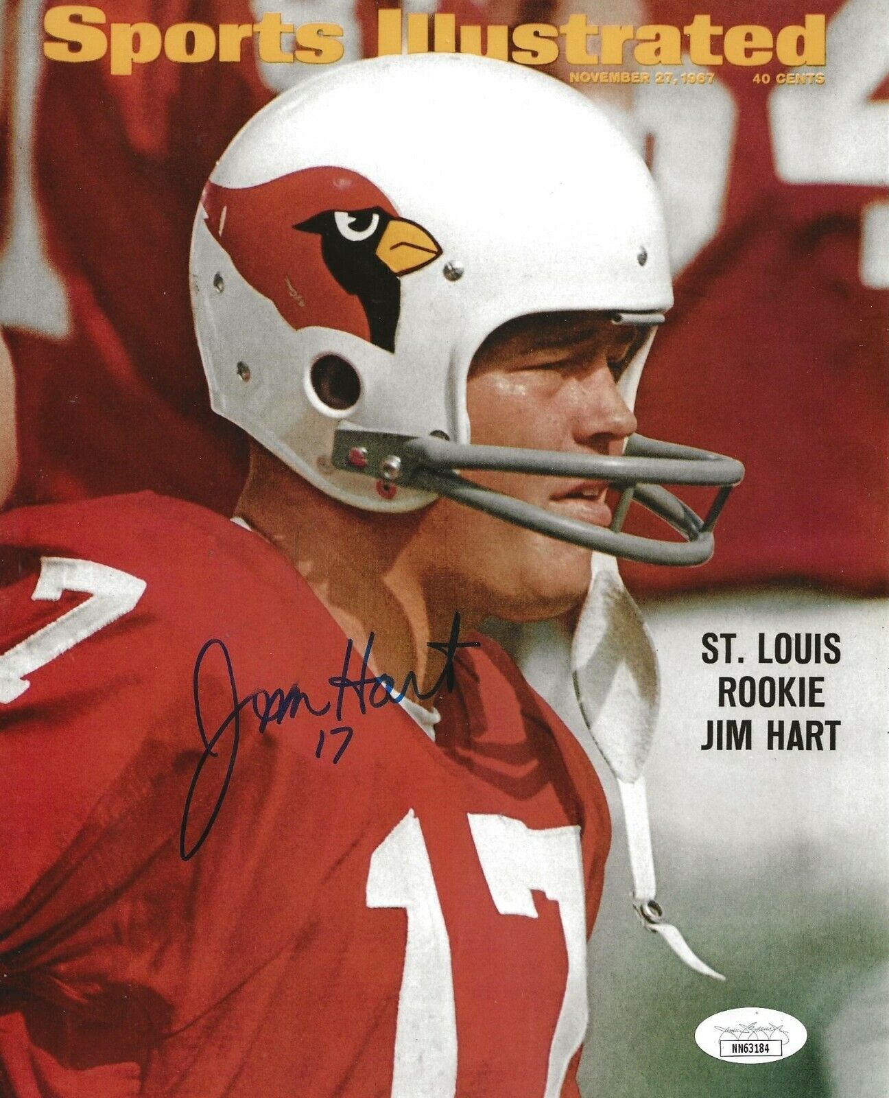 Jim Hart signed St. Louis Cardinals SI 8x10 Photo Poster painting autographed JSA