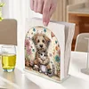 Acrylic Cats Dogs Diamond Painting Paper Towel Napkin Holder for Home Art Crafts