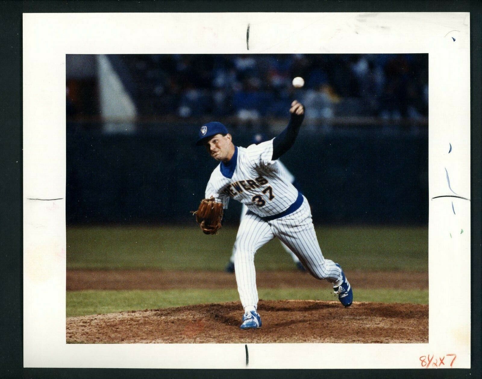 Dan Pleasac 1989 Press Original Photo Poster painting Milwaukee Brewers