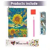 Diamond Painting -DIY Round Drill Sunflower(40x60cm)