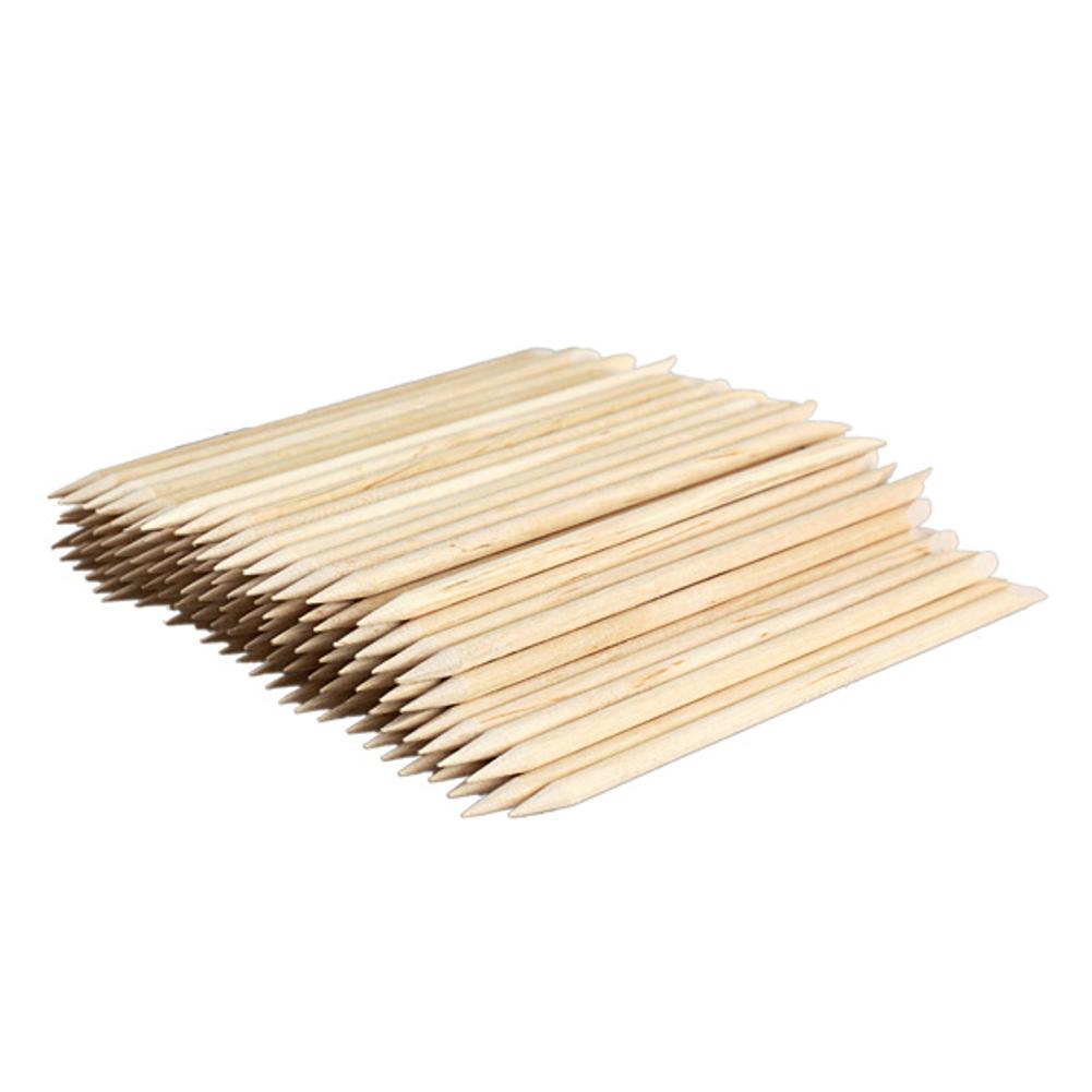 

100pcs Nail Art Orange Wood Stick Cuticle Pusher Remover for Manicures, 501 Original