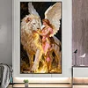 Kit de peinture diamant&eacute;e Angel Full DIY 5D carr&eacute; pour adulte 40*70cm
