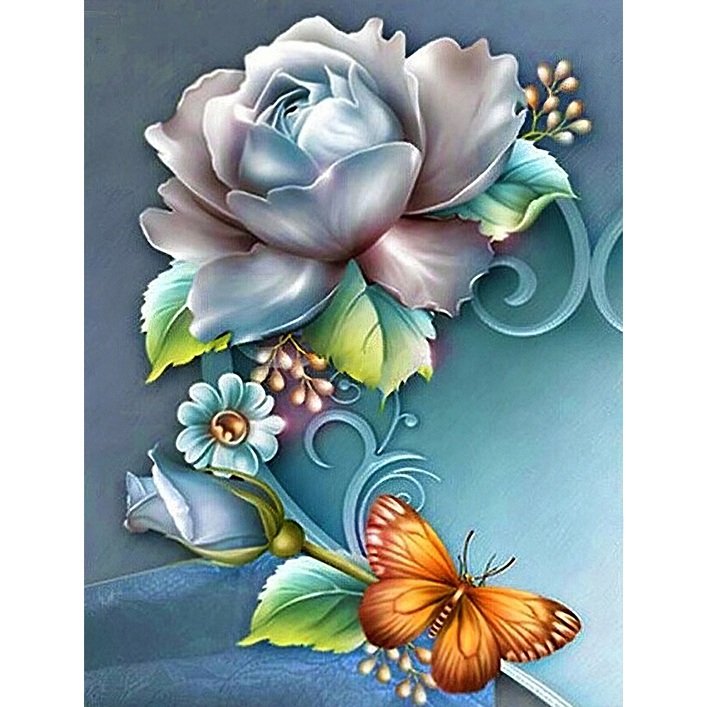 

Roses Butterfly - Round Drill Diamond Painting - 30*40CM, 501 Original