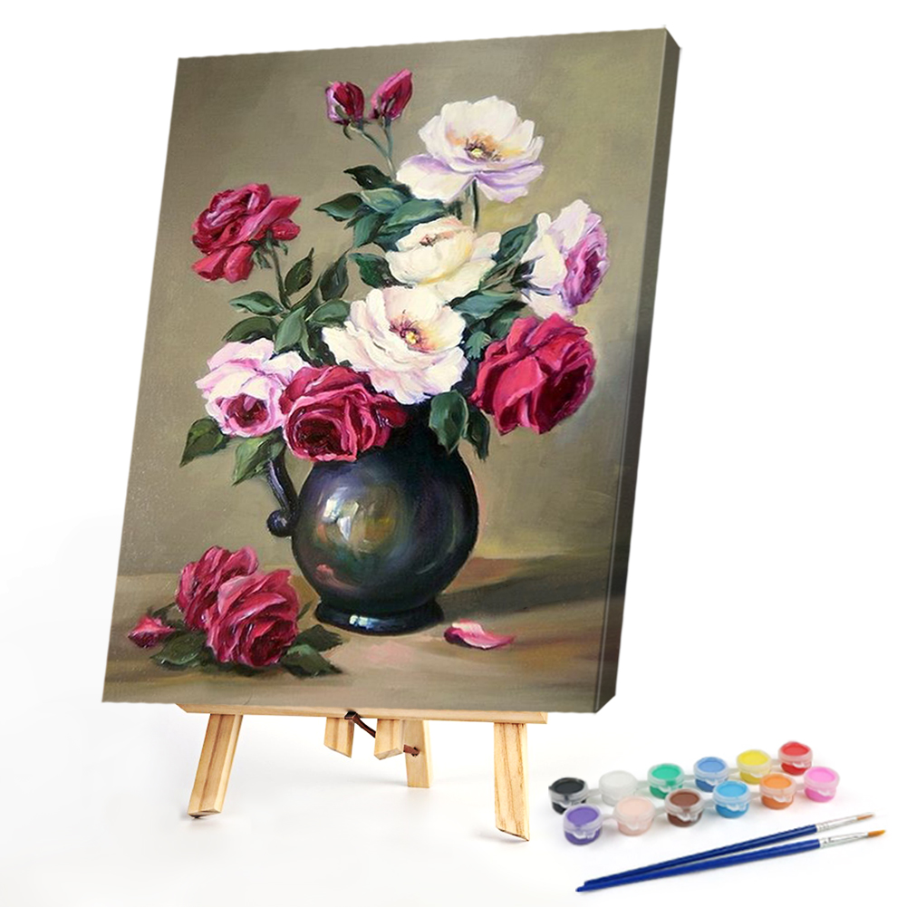 

40*50CM - Paint By Numbers - Flowers, 501 Original