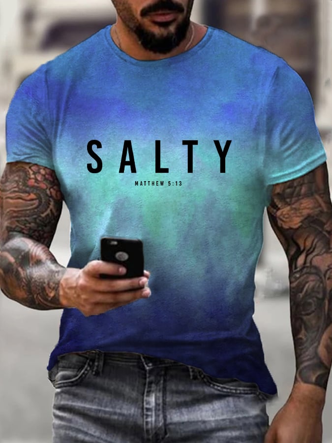 Men's Salty Matthew 5:13 Print T-Shirt
