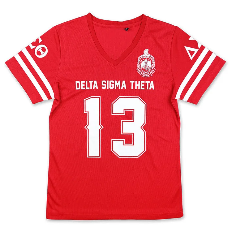 SORORITY JERSEY SHIRT- RED/BLACK