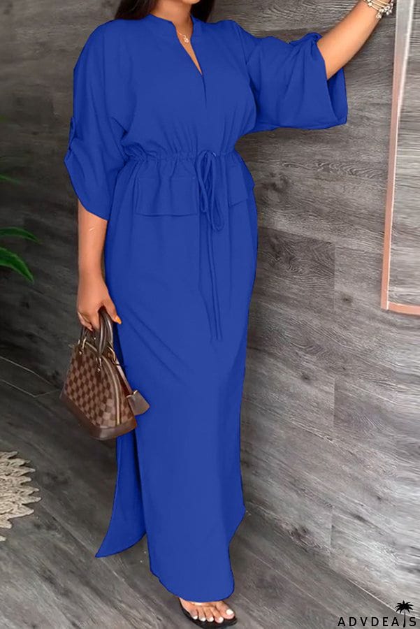 Olivera Elastic Waist Casual Maxi Dress