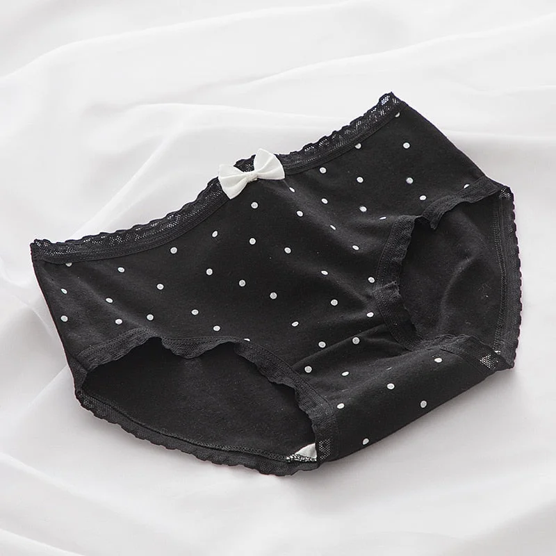 New Women's Underwear Sexy Lace Panties Fashion Printing Comfort Briefs Middle Waist Seamless Underpants Lovely Girl's Underwear