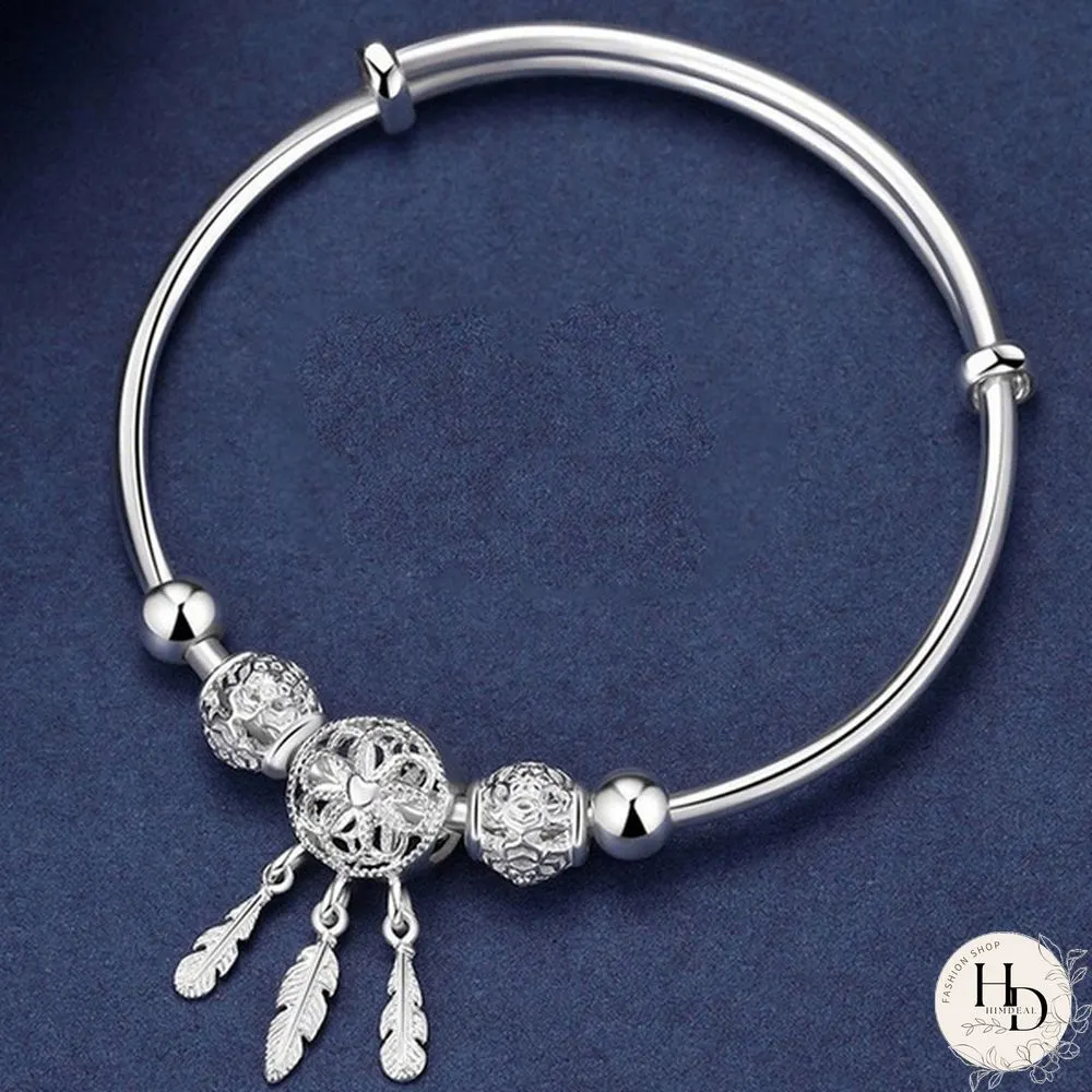 925 Sterling Silver Charm Bracelet Women Dream catcher Bracelet Silver Jewelry Accessories