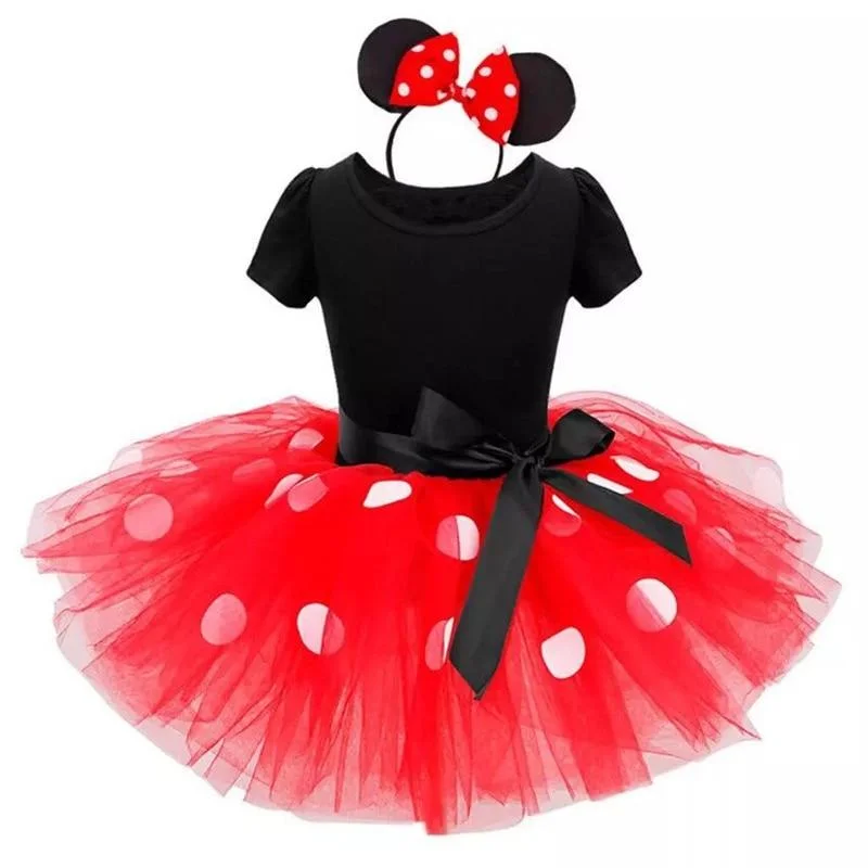 Fancy Kids Dresses for Girls Birthday Halloween Cosplay Cartoon Mouse Dress Up Kid Costume Baby Girls Kids 2 6T Wear