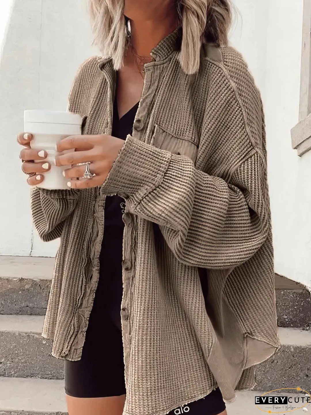 Warm Knitted Long Cardigan