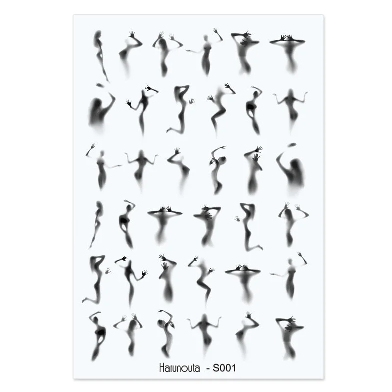 1PC Succulent Plants Flower 3D Nail Sticker Spring Floral Leaves Adhesive Transfer Decals Slider DIY Nail Art Decoration-Nail Inspo