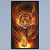 (US Only)Tiger Printed Cross Stitch Kit 40x75cm DIY 11CT Thread Art Needlework Home Decor