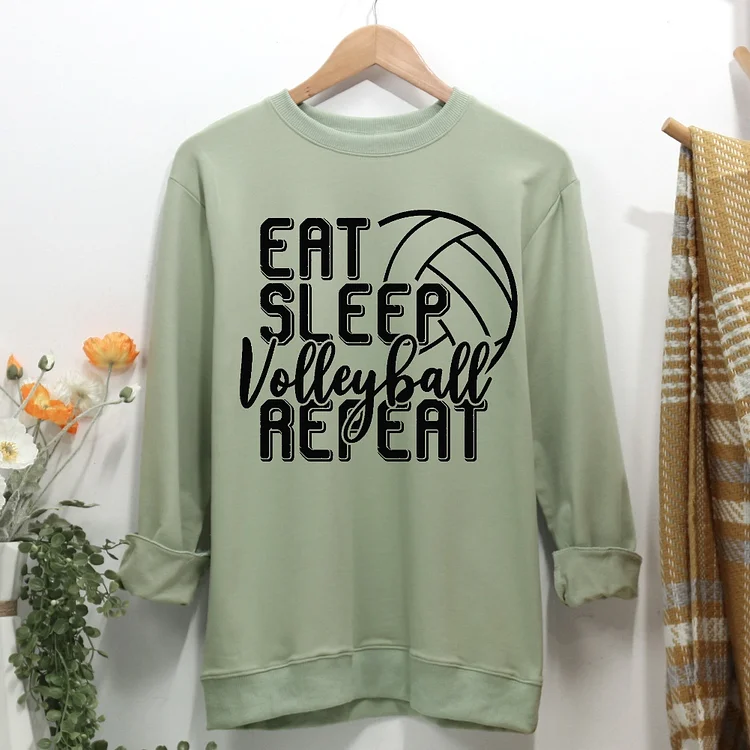 Eat Sleep Volleyball Repeat Women Casual Sweatshirt-Annaletters
