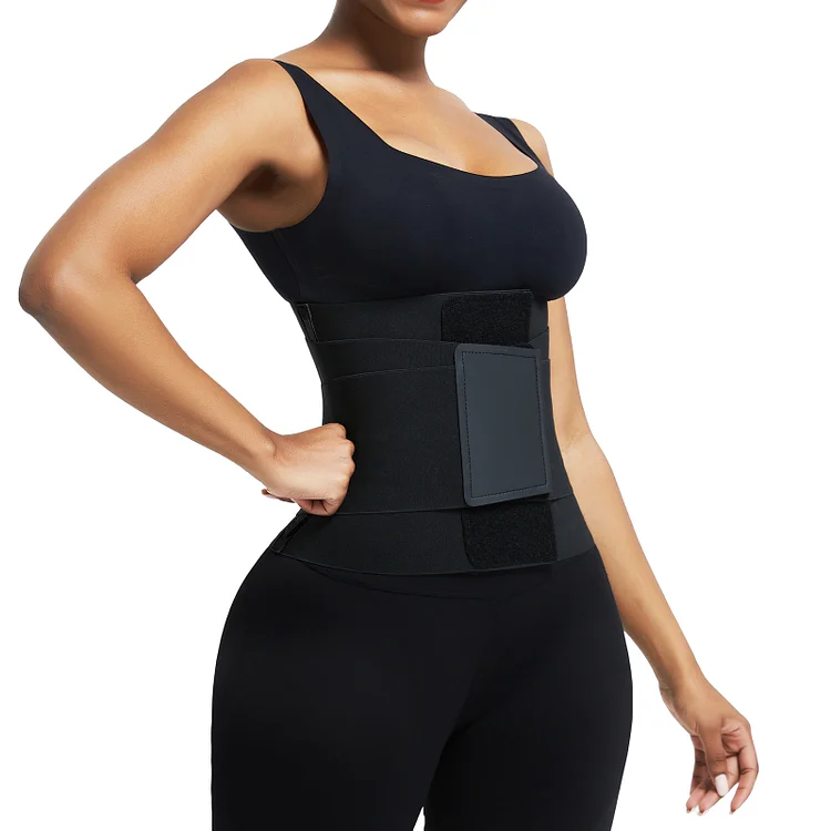 Wholesaleshapeshe Black Neoprene Waist Trainer 5 Plastic Bones