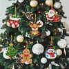 9pcs DIY Double-Sided Rhinestone Acrylic Diamond Painting Christmas Tree Pendant(Christmas Tree)