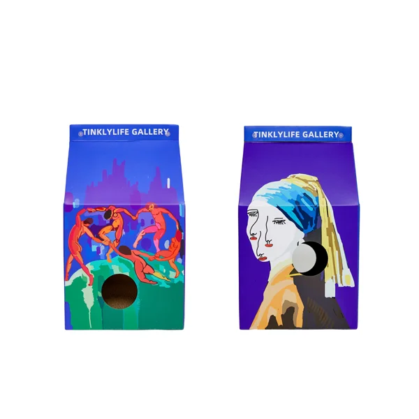 Santu Art Milkbox Cat House And Scratcher