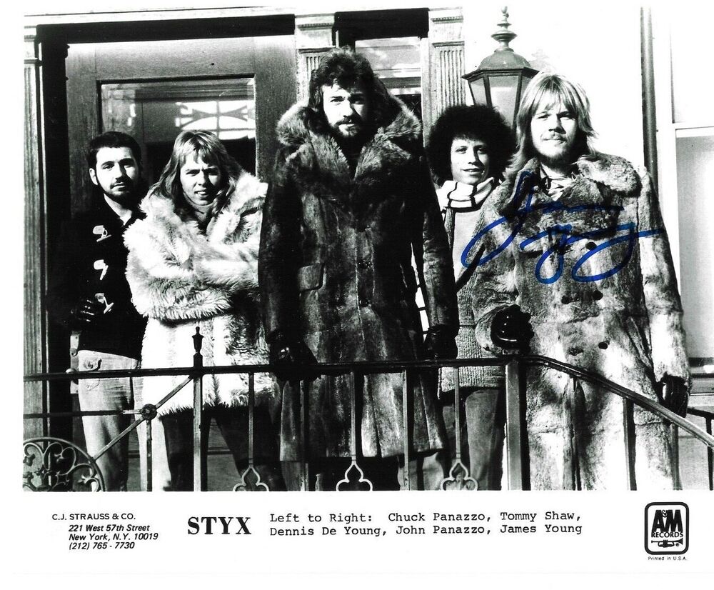 * JAMES JY YOUNG * signed 8x10 Photo Poster painting * STYX * * 4