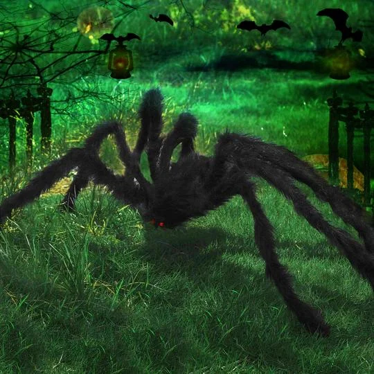 Halloween haunted house decoration props indoor and outdoor giant spider horror party