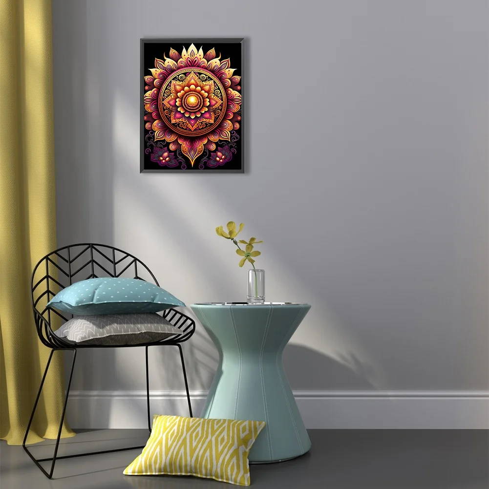 Full Round Diamond Painting 30*40cm - Metal Mandala