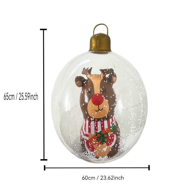 Tegooe Large Inflatable Christmas Ornament Snow Globe with Reindeer 255 Inch