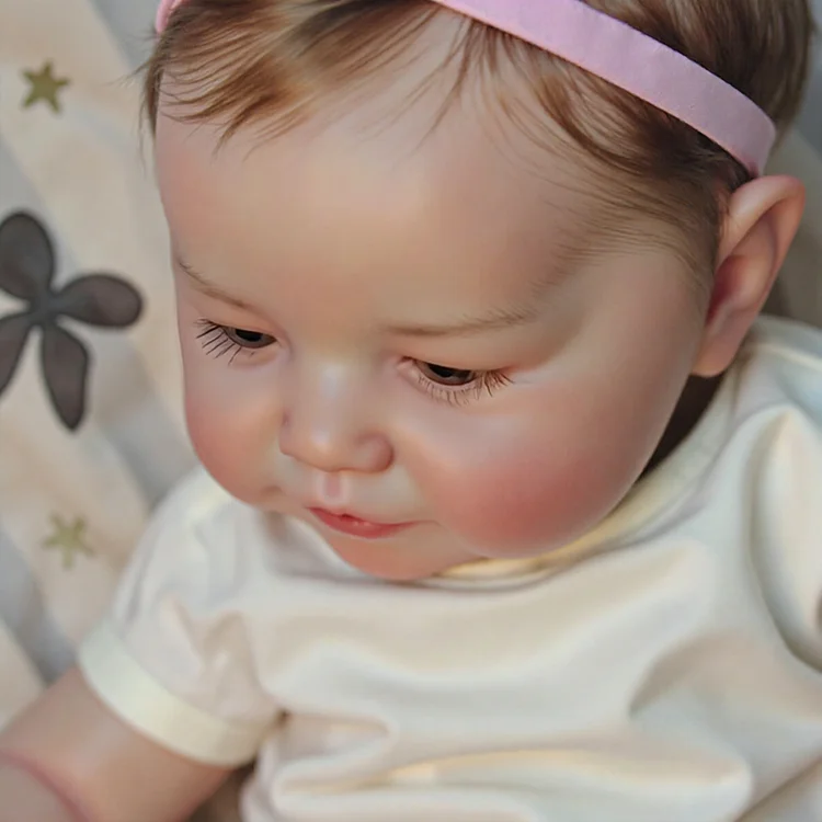 [3-7 Days Delivery][Heartbeat💖 & Sound🔊] 20" Handmade Reborn Baby Open Eyes Doll Reborn Baby Toddlers Girl Etema with Brown Hair