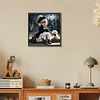 Vie d&rsquo;animaux de compagnie fille-plein diamant rond peinture-30 * 30cm