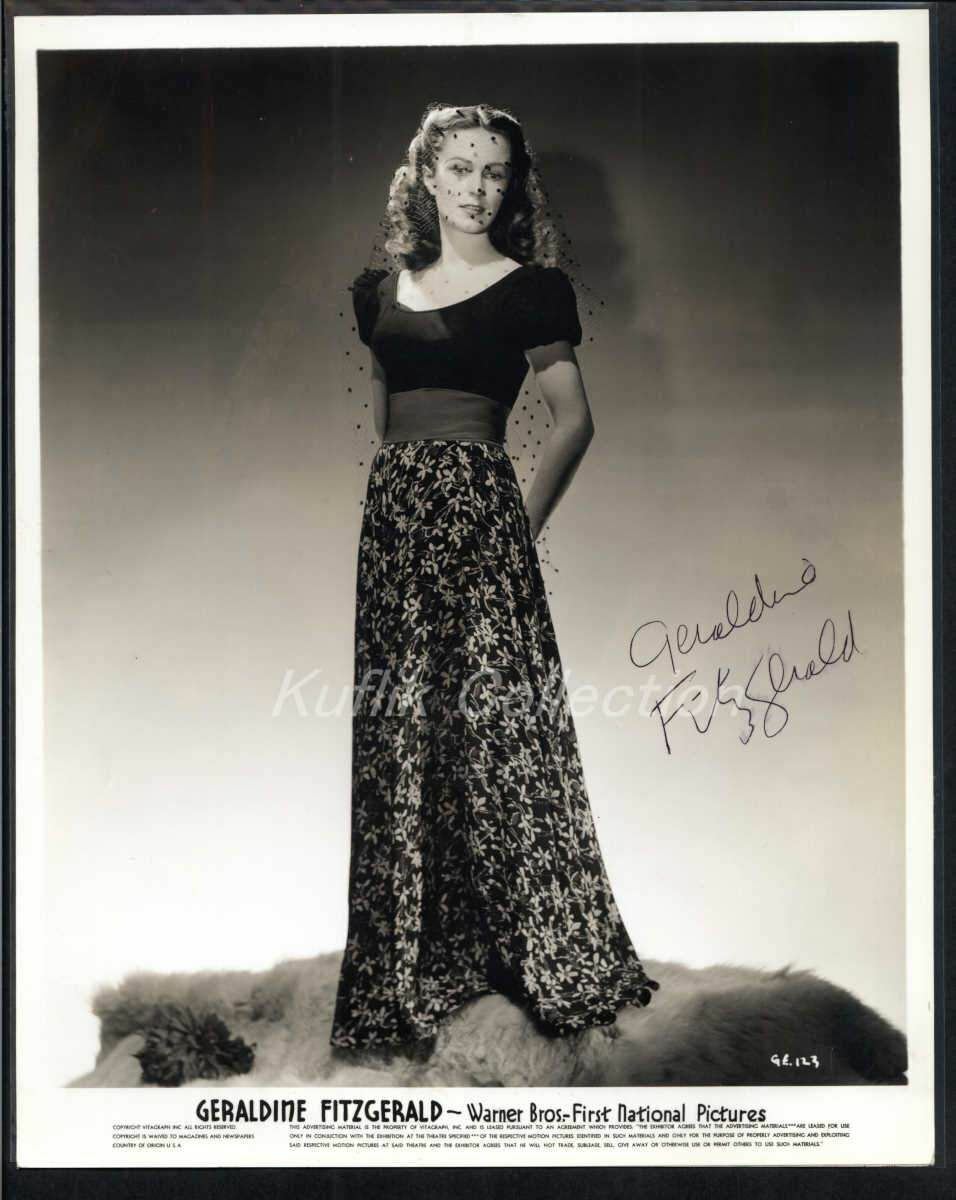 Geraldine Fitzgerald - Signed Vintage Celebrity Autograph Photo Poster painting