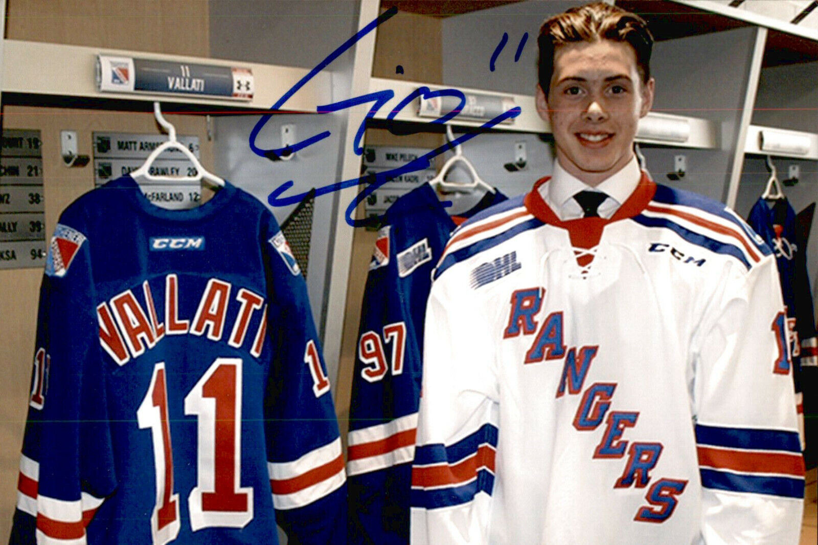 Giovanni Vallati SIGNED 4x6 Photo Poster painting KITCHENER RANGERS / WINNIPEG JETS #2