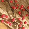 5 Stems Artificial Red Winterberry Fruit Christmas CNY Decor