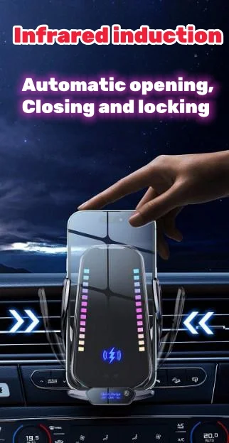 Super fast charging automatic induction colorful car mobile phone holder