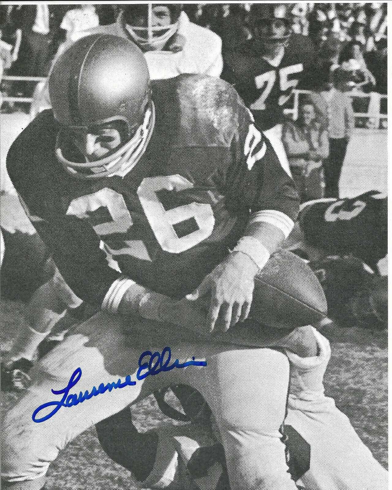 Lawrence Elkins autographed 8x10 Baylor University B/W#1