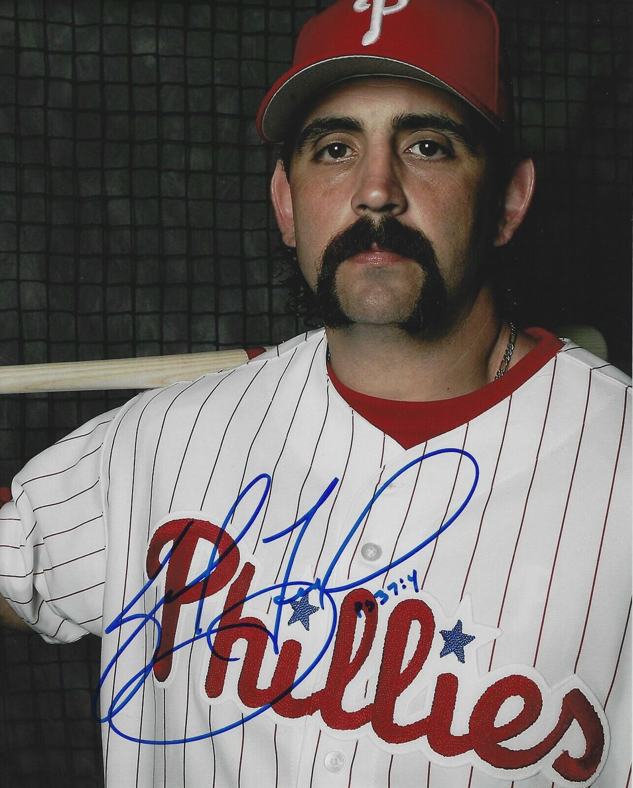 Signed 8x10 SAL FASANO Philadelphia Phillies Autographed Photo Poster painting - COA