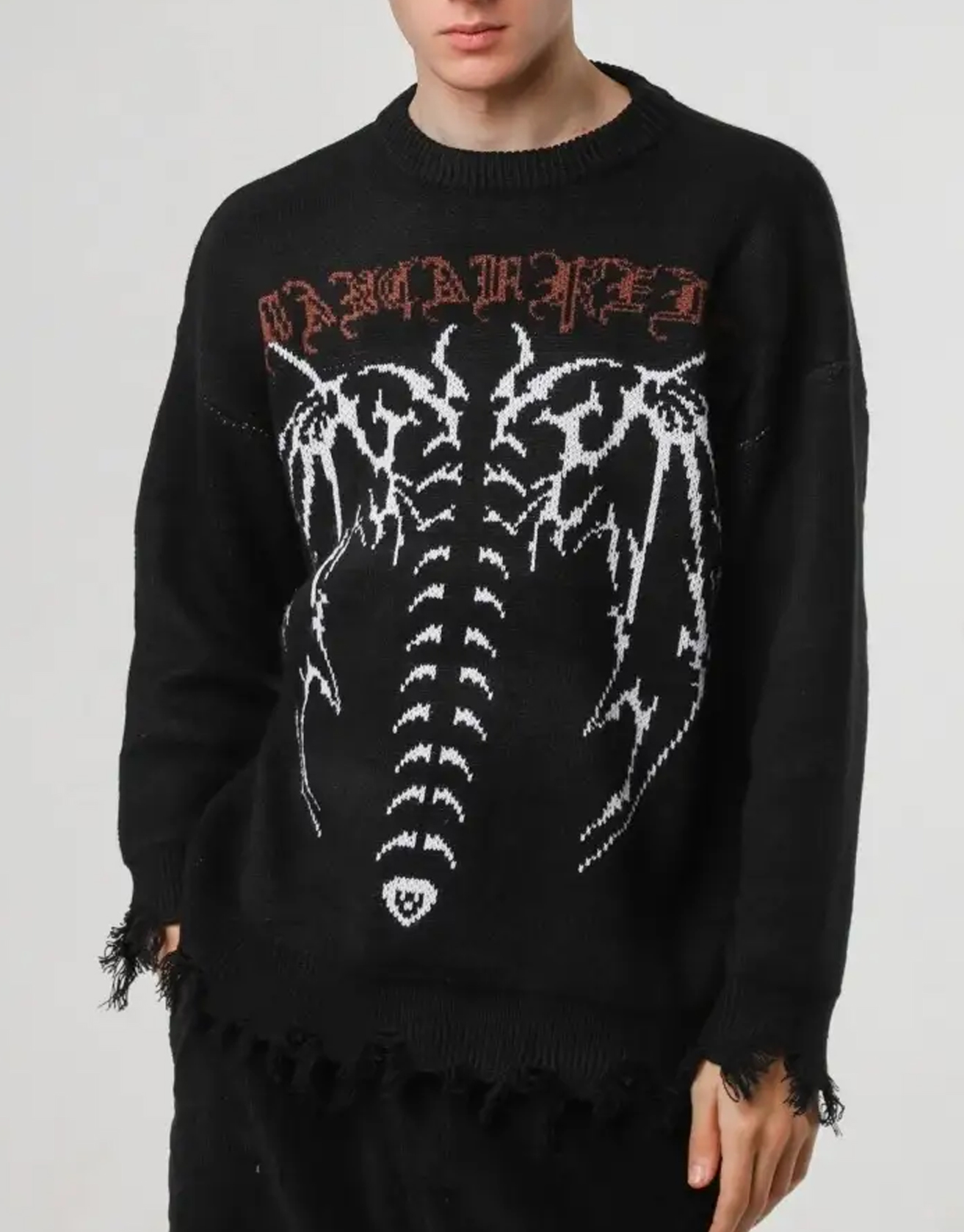 Thorn Coil Wings Darkness Pattern Sweater / TECHWEAR CLUB / Techwear