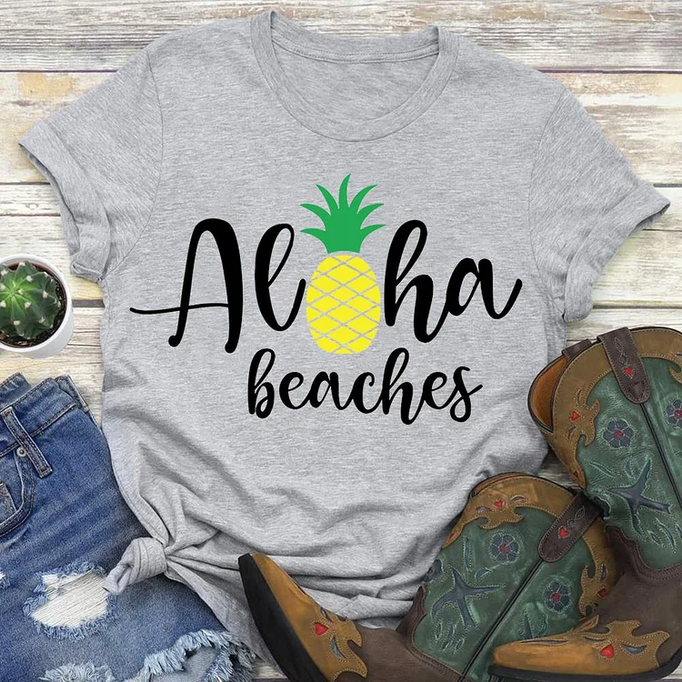 Aloha Beaches Summer life T-shirt Tee - 01440-Annaletters
