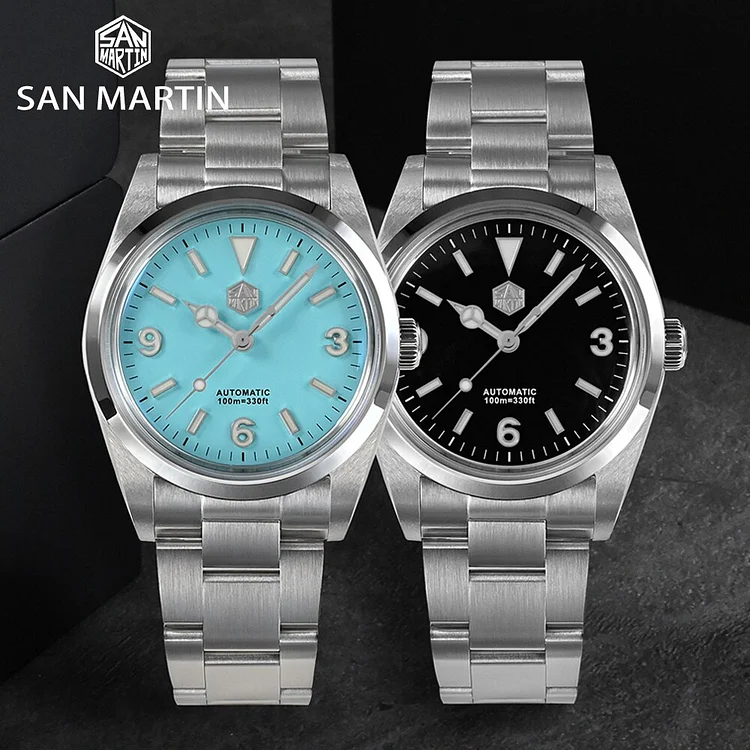San Martin Men Luxury Watch 36mm 369 Dial Explore Climbing