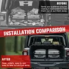 [US Local Warehouse] For 07-25 JK/JL Wrangler Molle Panel Rear Trunk Cargo Rack Interior Storage Basket Auto Luggage Frame Trunk Organizer Car Accessories