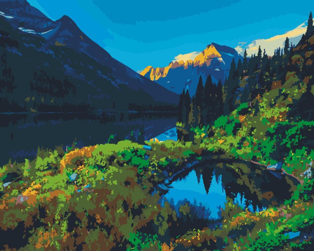 

Hills – Mountain – Paint By Numbers - 40*50CM, 501 Original
