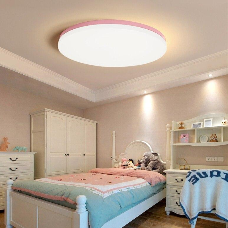LED Macaron Ceiling Light Lamp Modern Panel Fixture Bedroom Children Remote Living Room Hall Surface Mount Flush Lighting