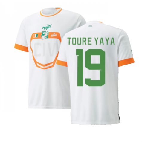 Ivory Coast Yaya Touré 19 Away Shirt Kit 2022-2023