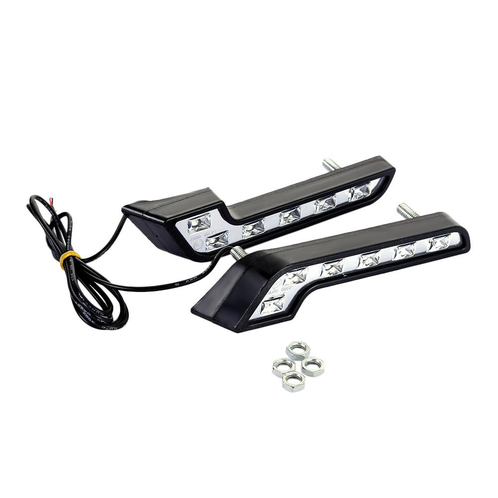 

2x Bright White DC 12V 6 LED Daytime Running Light DRL Car Day Driving Fog, 501 Original