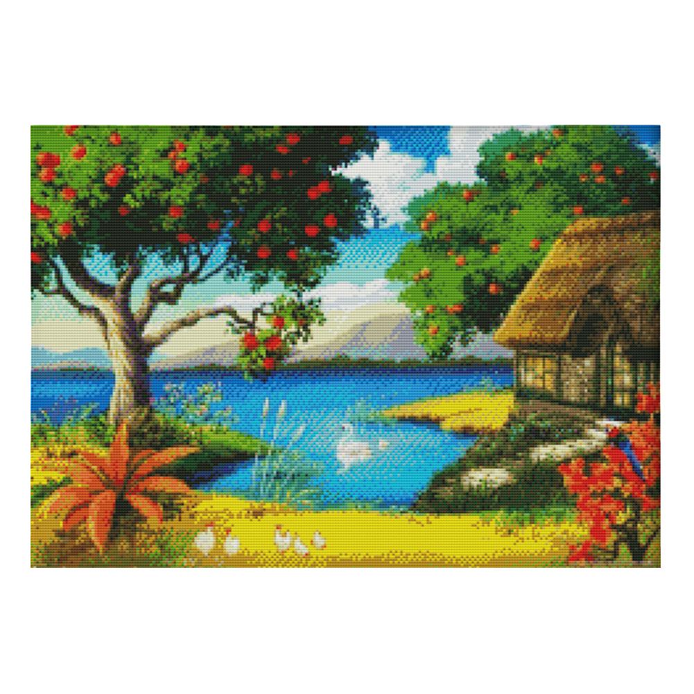 

Apple Tree Story - 14CT Stamped Cross Stitch - 52*38cm, 501 Original