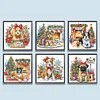 (US Only)6pcs Xmas Dog - Diamond Painting - Partial Special Shaped Drill (Canvas|30*30cm)