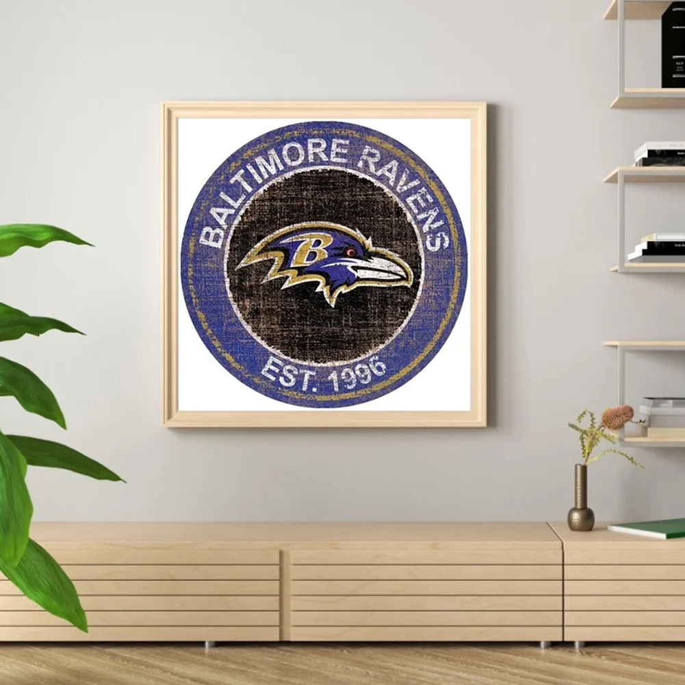 Diamond Painting - Full Round Drill - Baltimore Ravens(30*30cm)