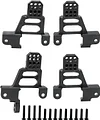 AMK Shock Towers Mount, 4pcs CNC Aluminum Alloy Front & Rear Shock Towers Mount for 1/10 RC Crawler TRX-4 Bronco K5 G500 Defender TRX-4 Upgrade Part (4pcs Black Shock Towers Mount)