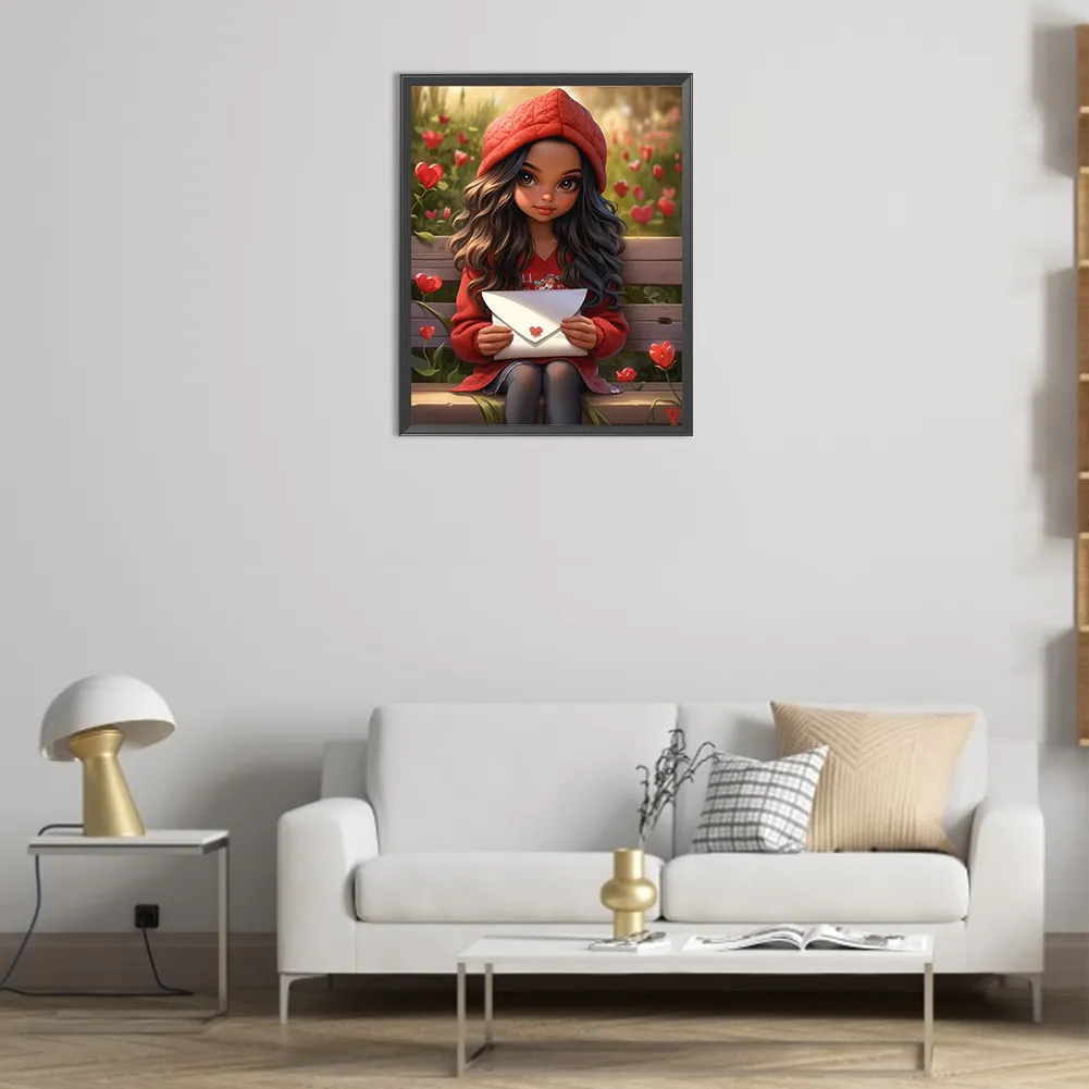 Full Round Diamond Painting 40*50cm - Sweet Girl