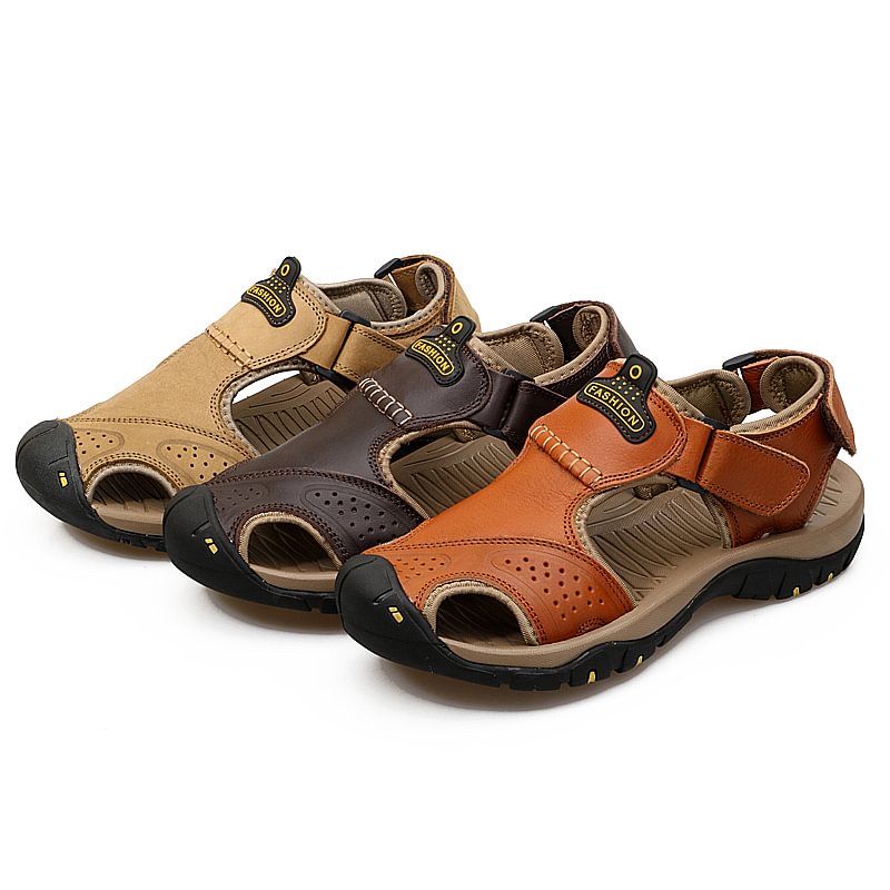 Letclo™ Breathable Trekking Genuine Leather Leisure Sandals letclo Letclo