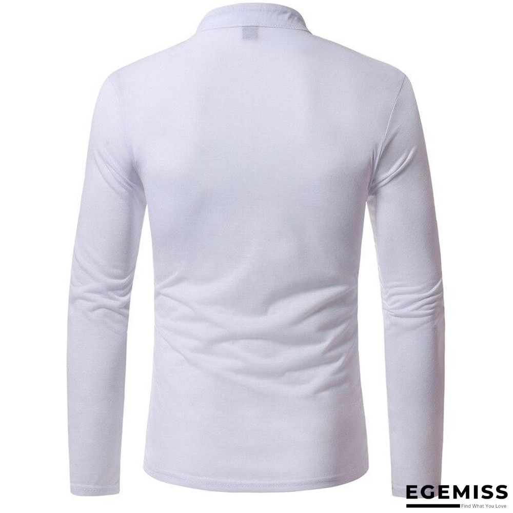 Casual Autumn Winter Polo Shirt Men Solid Long Sleeve Polo Shirt Men Slim Fit Polo Homme | EGEMISS