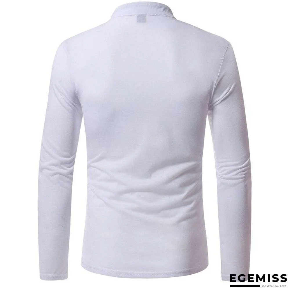 Casual Autumn Winter Polo Shirt Men Solid Long Sleeve Polo Shirt Men Slim Fit Polo Homme | EGEMISS